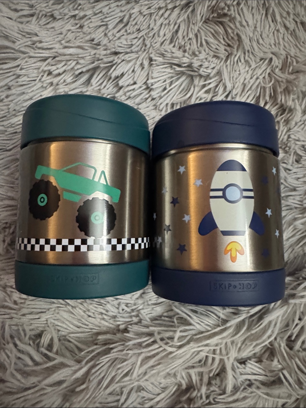 Skip Hop Kids Stainless Steel Food Containers -  Monster Truck & Rocket Set
